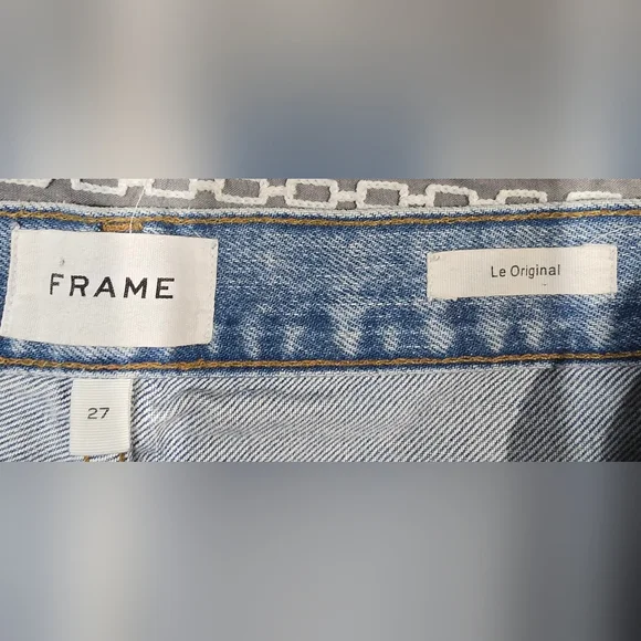 FRAME Le Original High Waisted Straight Leg Ripped Jeans Size 27 - Picture 6 of 9